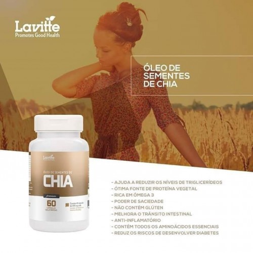 ÓLEO DE SEMENTES DE CHIA 60 CÁPS -  500MG 