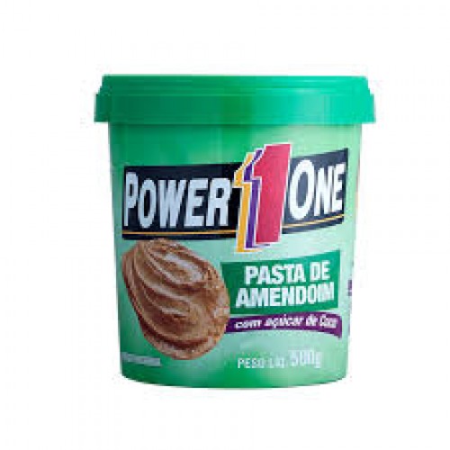 PASTA DE AMENDOIM COM AÇUCAR DE COCO POWER ONE 500G