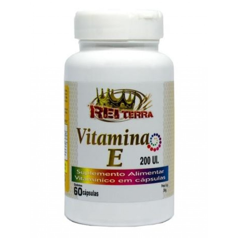 Vitamina E 60 Cáps. 500mg 100% Pura -Rei Terra