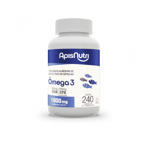 Óleo de Peixe (Ômega 3) 60 cáps 500 mg -  ApisNutri
