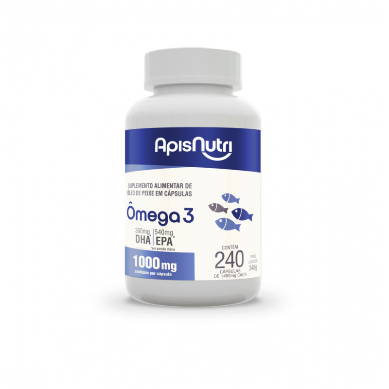 Óleo de Peixe (Ômega 3) 60 cáps 500 mg -  ApisN...
