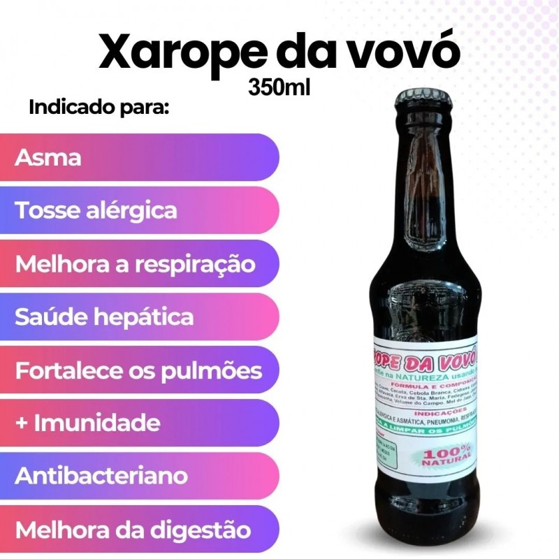 XAROPE DA VOVO ISABEL 250ML - VIDA ERVAS GARRAFA V...